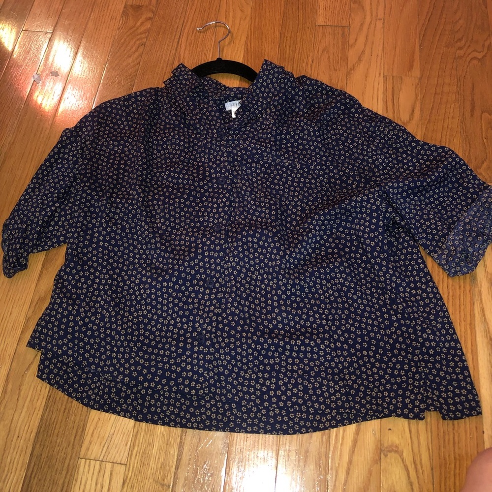 Urban outfitters cropped button front top